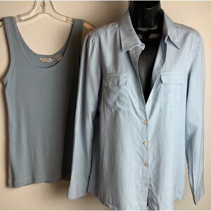 Tommy Bahamas tank & shirt 2 piece blue NEW